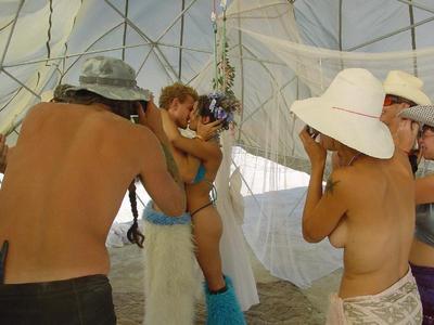 Wiccan Wedding Ceremony on Burning Man Camp Wedding Another Pagan Ceremony The Wedding Party